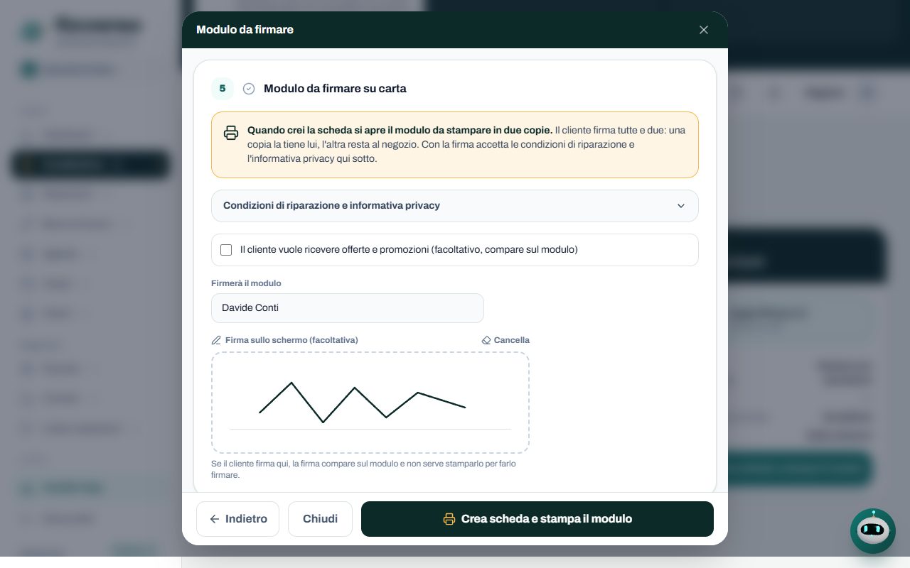 Example screen from the demo
